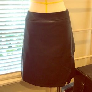LOFT faux leather skirt